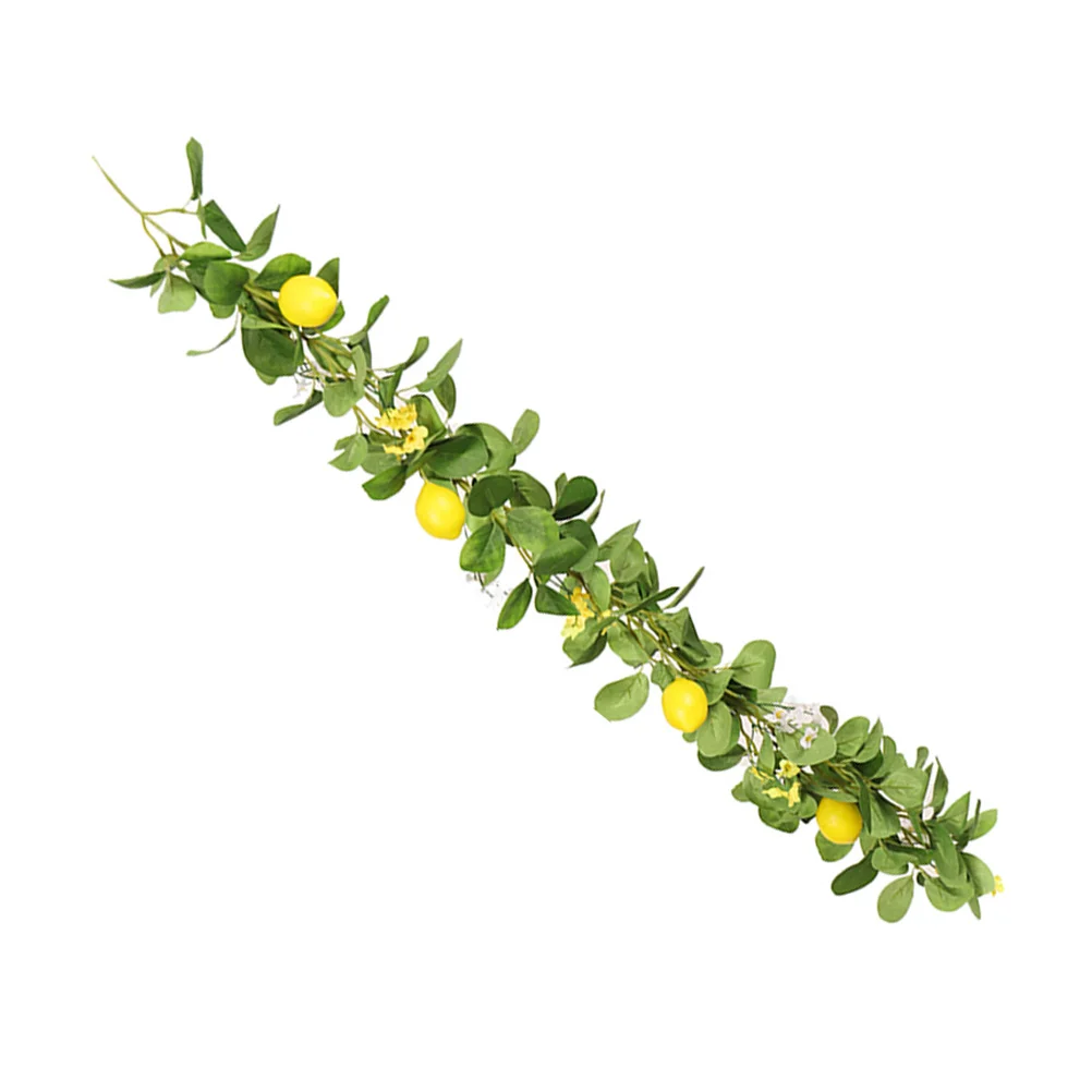 

Lemon Cane Yellow Garland Artificial Rattan Decor for Front Door Fruit Hanging Home