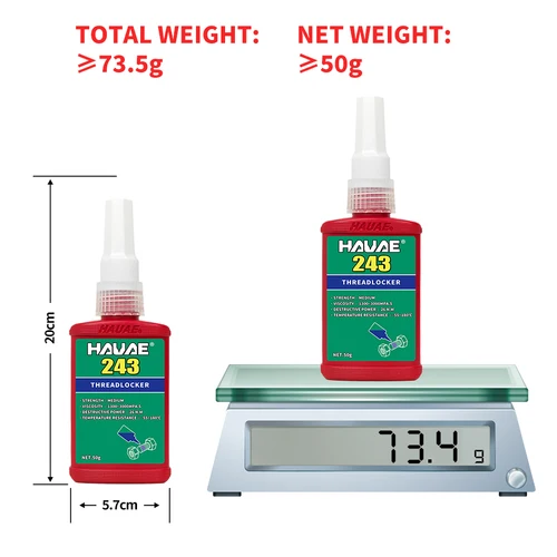 Imagen 2 del producto 10/50/250ML bloqueador de roscas 272 222 241 242 243 262 263 2701 270 275 290 pegamento de rodamiento adhesivo de tornillo pegamento anaeróbico de curado rápido