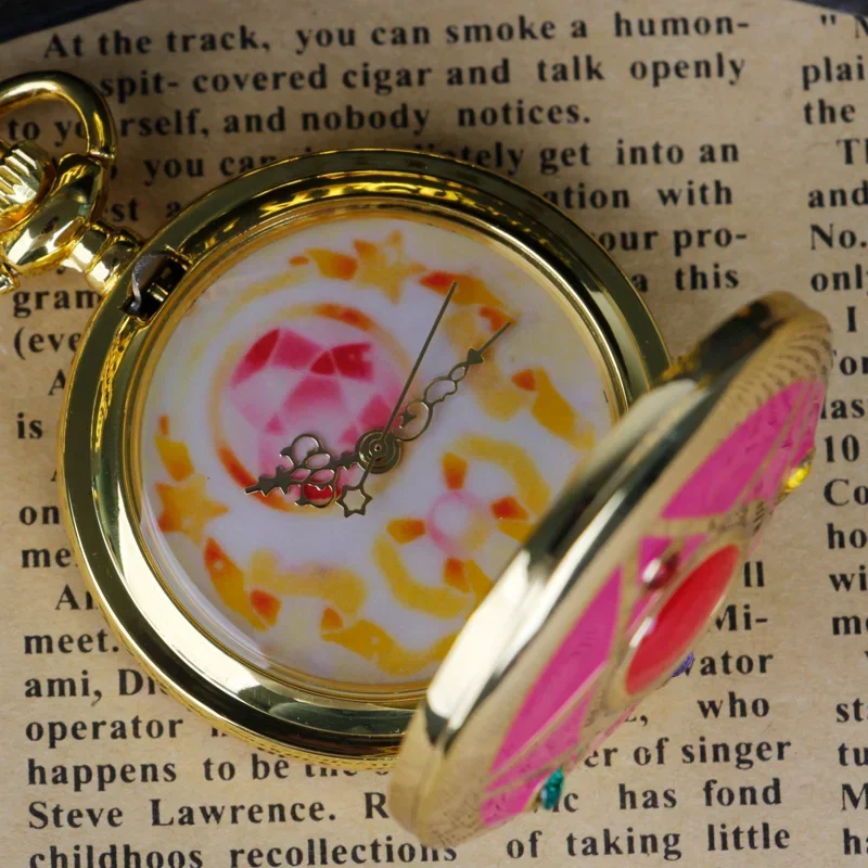 

SHUHANG 10pcs/lot Wholesale Anime Cosplay Necklace Pocket Watch Steampunk Watch Men Women Pendant Necklace Clock Gifts for Girls