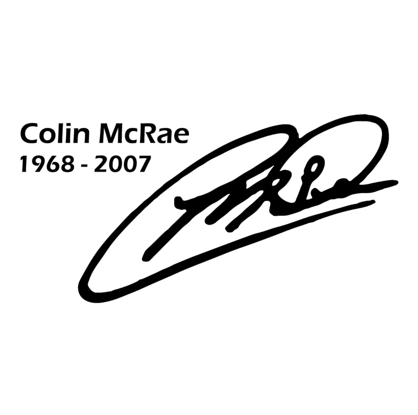 

Custom Durable Self-adhesive Car Sticker Decal Colin McRae Signature 1968-2007 Vinyl Film Weatherproof UV Resistant