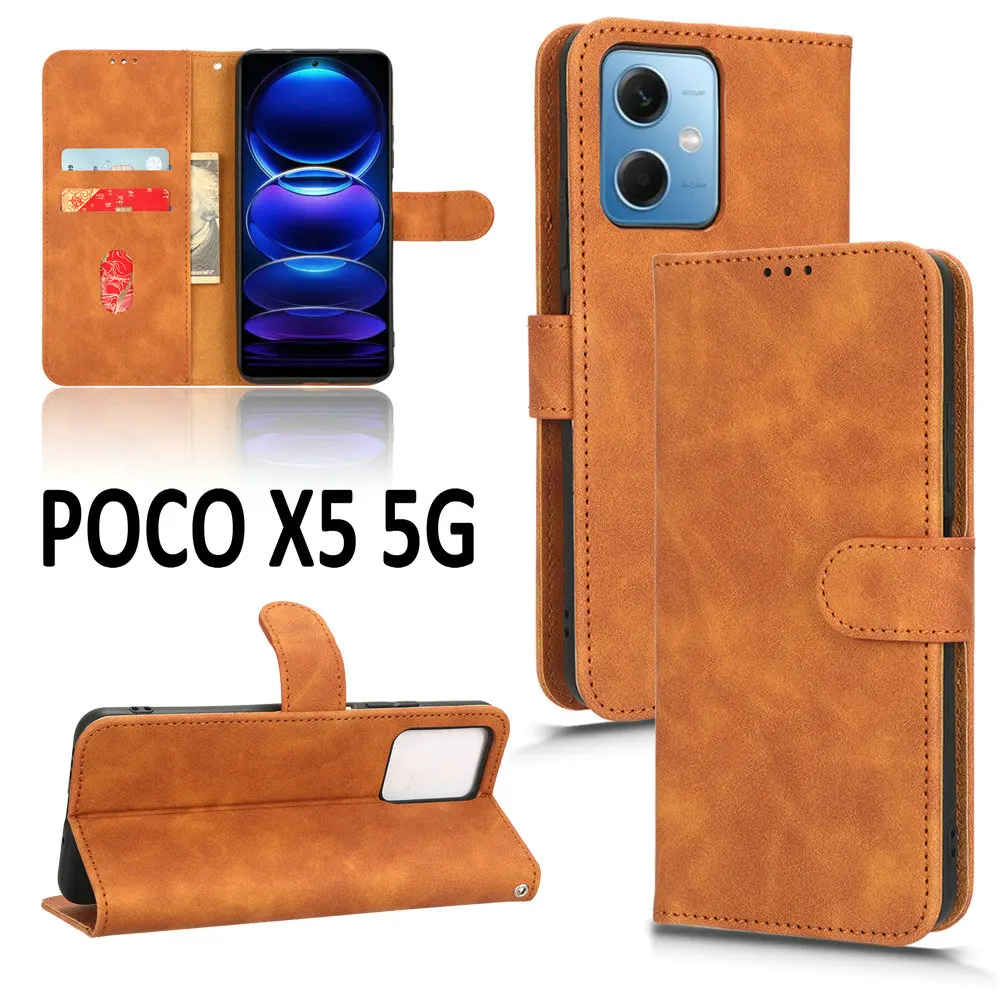 POCO X5 PRO 5G X 5 X5PRO Flip Luxury Skin Leather Case Retro Texture Wallet Book Full Cover For Xiaomi POCO X5 PRO 5G Phone Bags