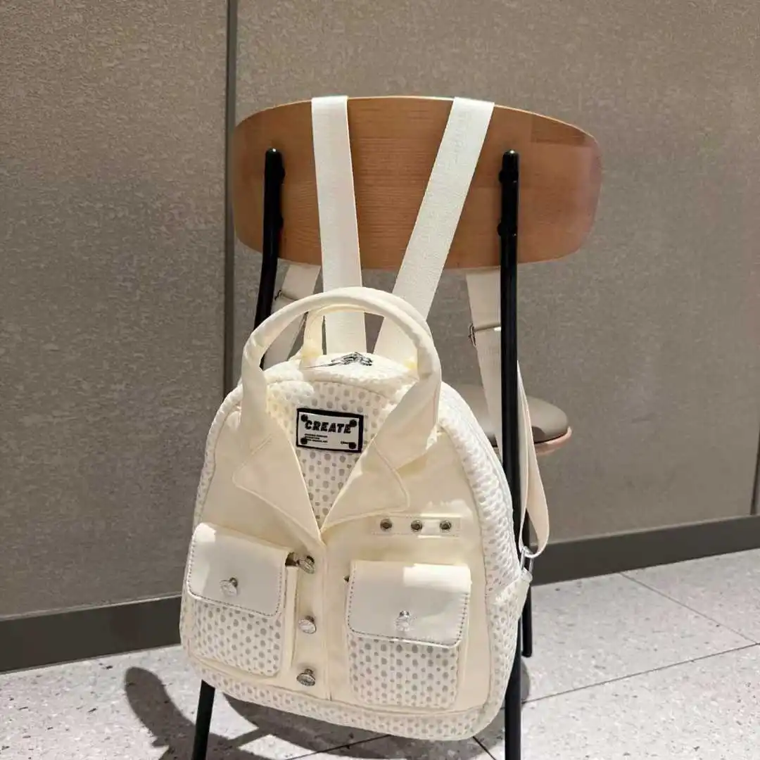 Personality Trendy Jacket Design Clothes Shape Women's Mesh Purses and Handbag Crossbody Shoulder Bags Lady's Backpacks