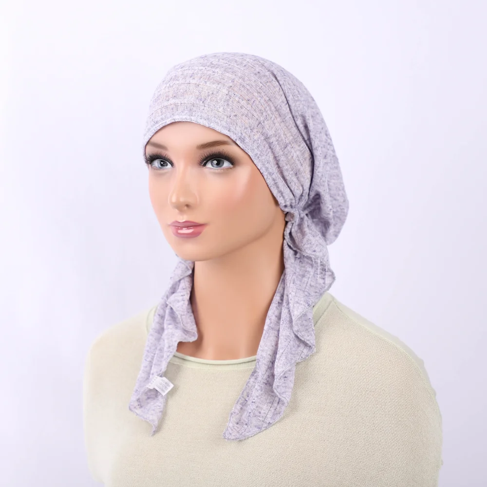 RIMAIRE Hijab Elastic and Comfortable Headscarf with Two Band Polyester Fashionable Muslim Convenient Instant Turban