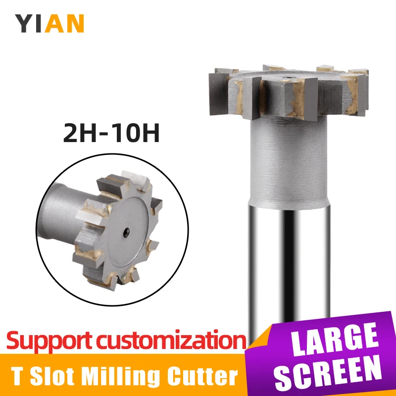 Welded YG8 Alloy T-Slot Milling Cutter Tungsten Steel t-shaped metal cutter for Metal T Type Cutter Carbide Groove End Mill CNC