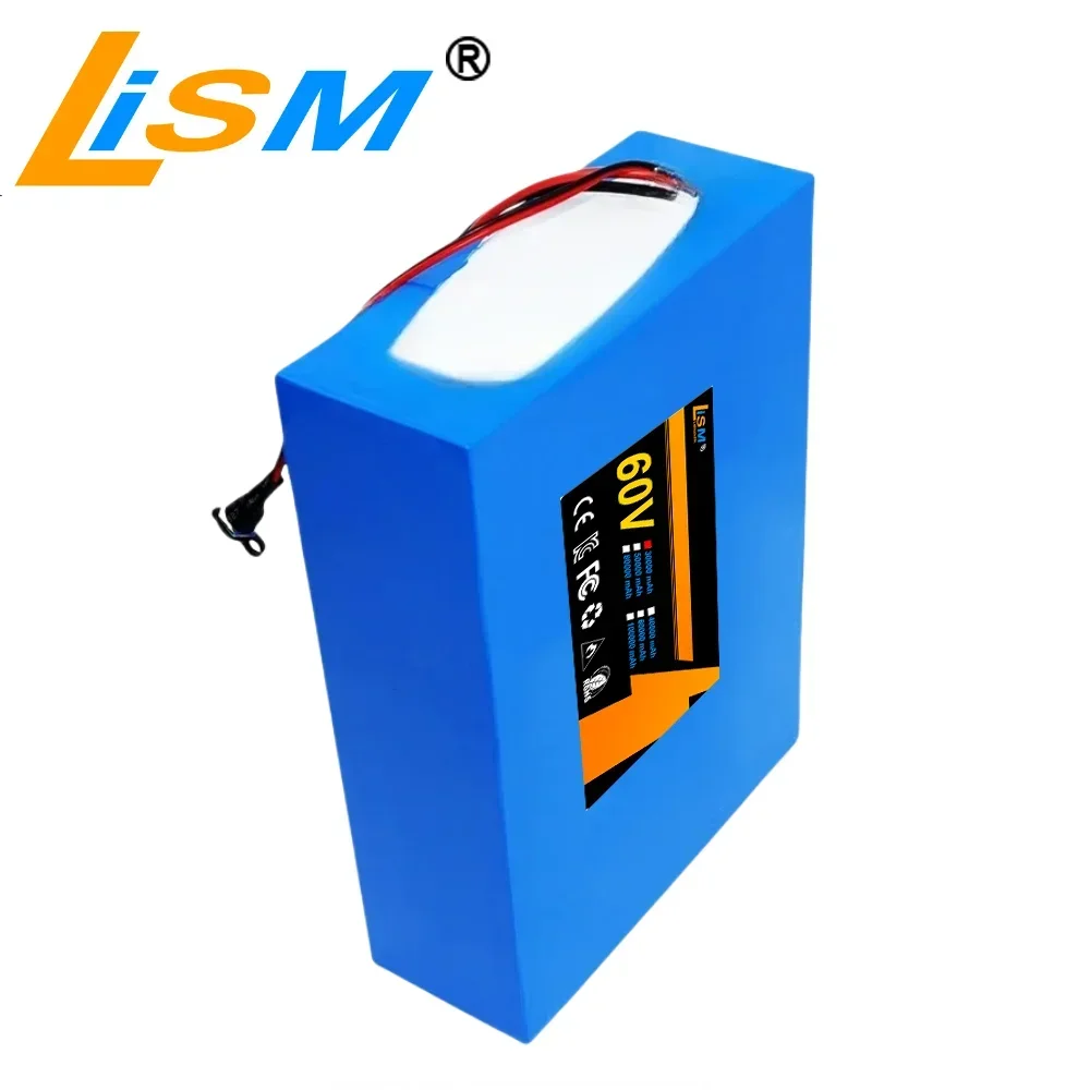 60V 50Ah 21700 16S6P Lithium Ion Battery Pack 2500W Power Tool Batteries Outdoor Backup Batteries With 40A BMS+67.2V charger