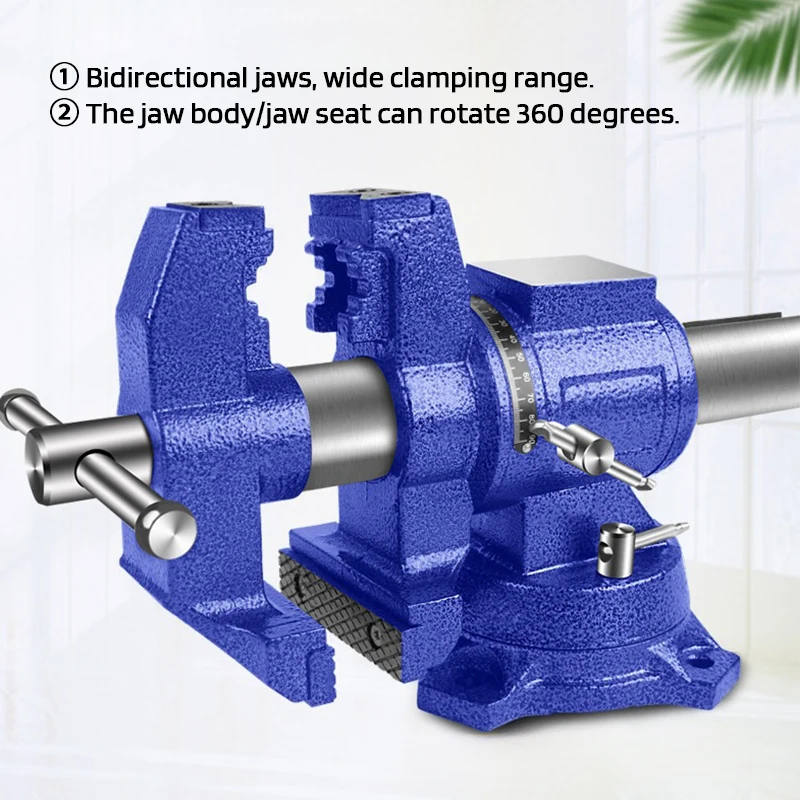 Industrial Heavy-duty Bench Vise Multi-functional Bench Vise  Household Pliers Flat-jaw Pliers Workbench Clamp 6-inch