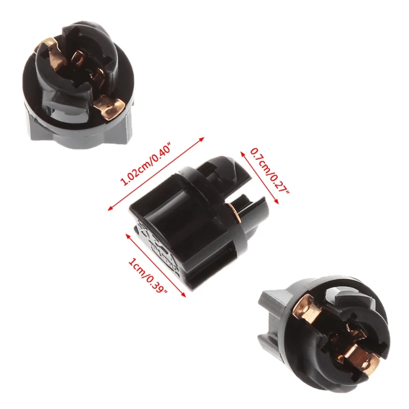 10Pcs T5 Twist Socket T5 V2 PC74 Instrument Panel Cluster Replacement Socket Lamp Holder