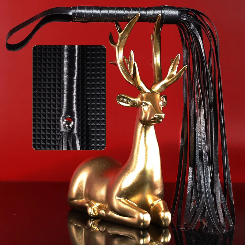 Leather Fun Small Leather Whip Adult Sex Products Fringed Loose Whip Couple Training Spanking Sm Leather Whip Props view 3