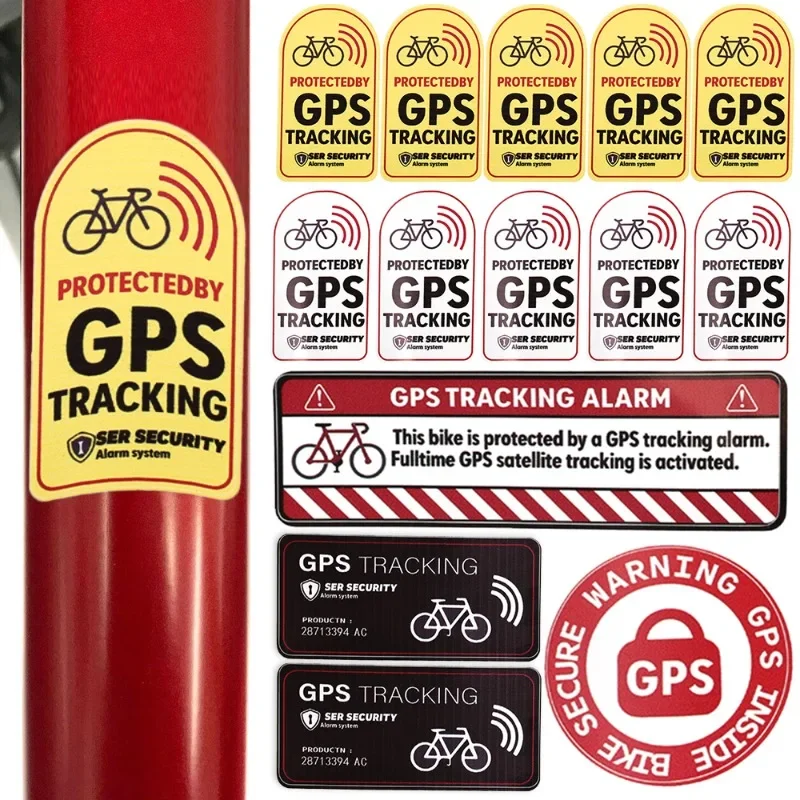 【セール中】GPS 追跡アラームステッカー MTB ロードバイクスクーターオートバイ盗難防止デカール警告反射ペースト自転車アクセサリー