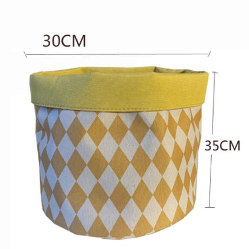 Canvas Storage Bag Cloth Large Storage Basket  Dormitory Folding Portable Dirty Cloth Bucket