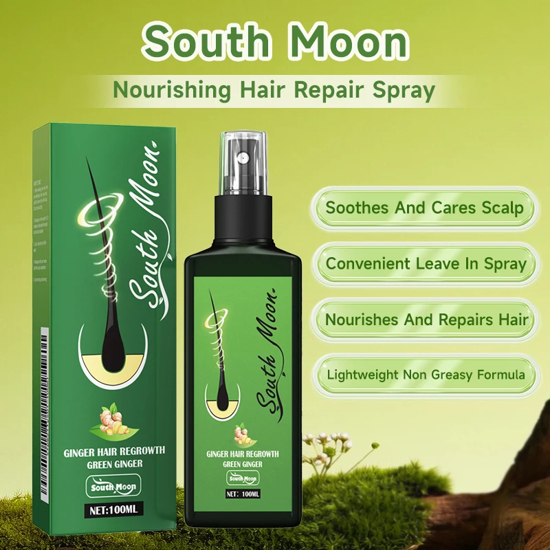 

100 мл имбирный спрей для ухода за волосами, натуральная сыворотка для ухода за волосами, питающие средства по уходу за поврежденными волосами, красота, здоровье