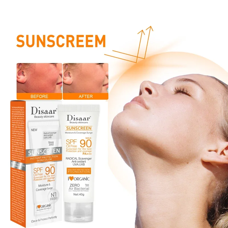 

High Quality Sunblock Whiten Cream Waterproof Long Lasting Face Body Skin SPF90 Sunscreen