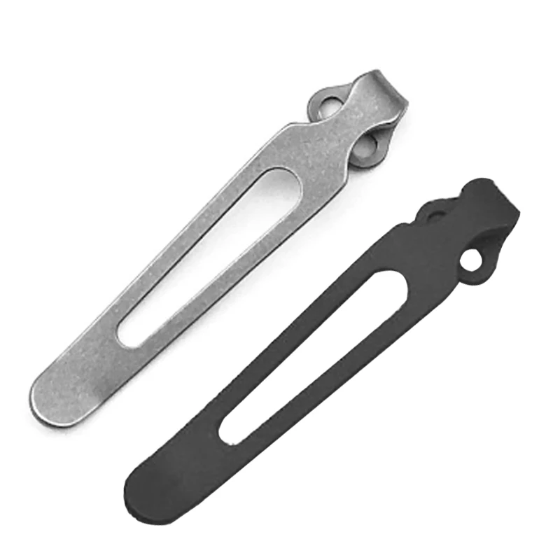 1PC DIY Custom Knife Back Clip Titanium Alloy Waist Clamp For Zero Tolerance ZT 0460 ZT 0609 Folding Pocket Knife Replace parts