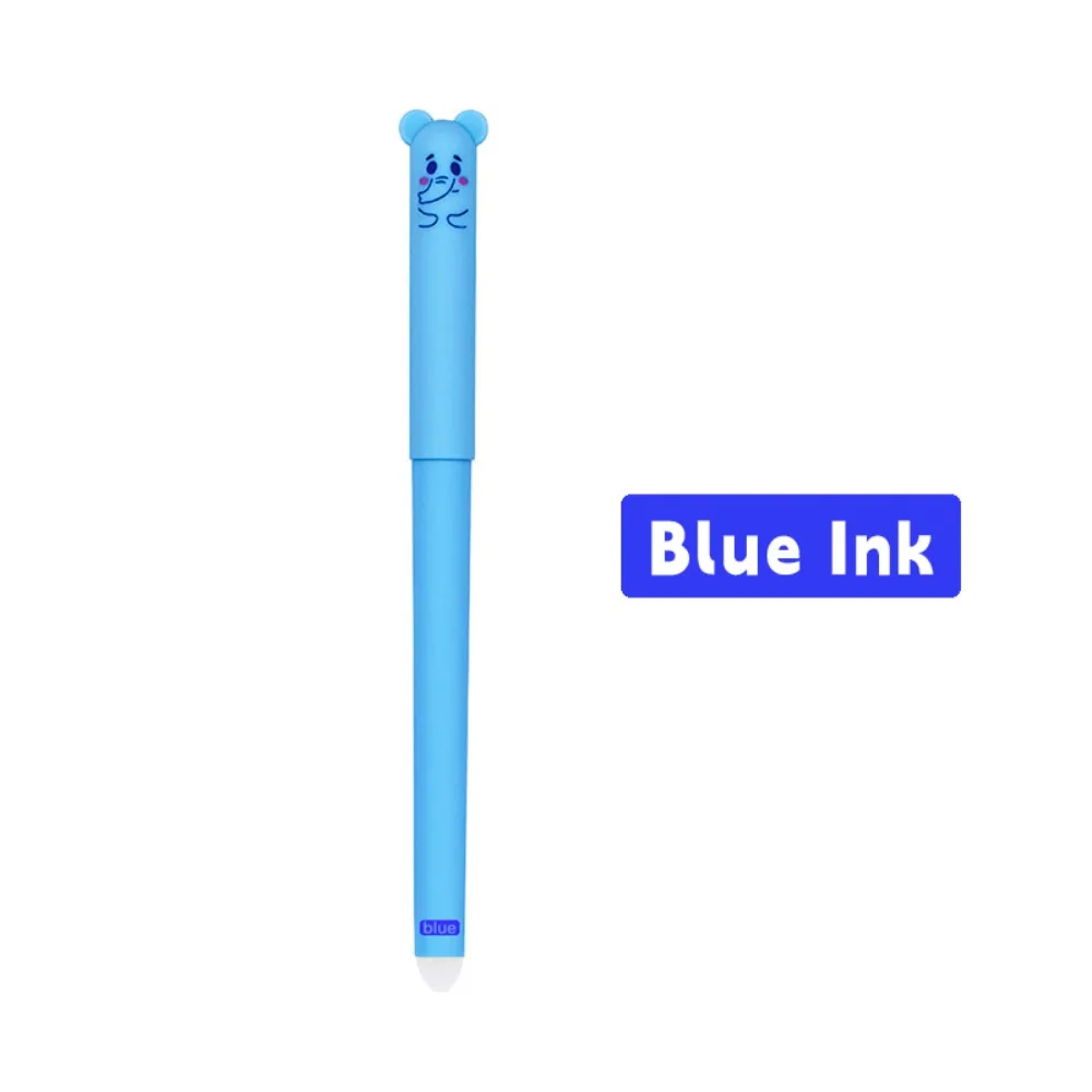 New Animal Design Erasable Pen 0.5mm Black/Blue Ink Writing Tool Gel Pen Quick Drying Ballpoint Pen School Office