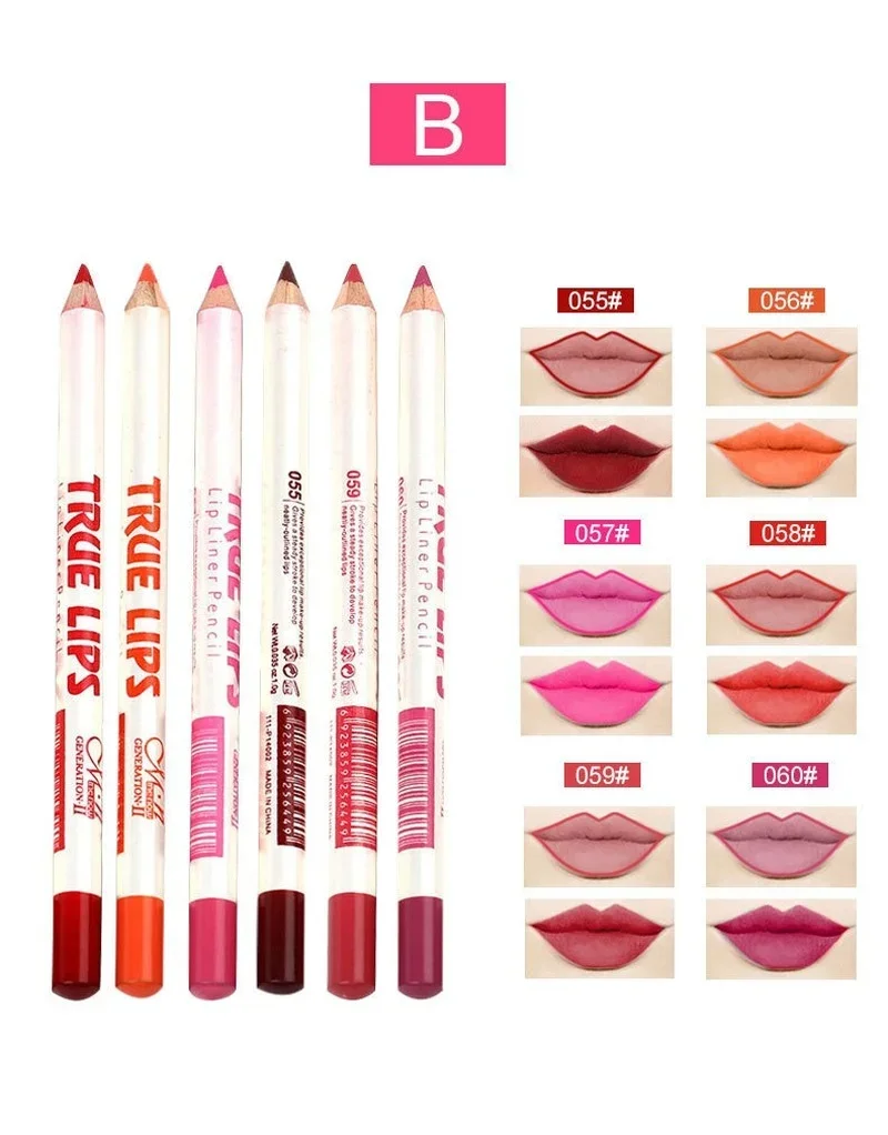 6Pcs/set Lipliner Pencil Matte Lipstick Waterproof Long Lasting Women Makeup Crayon A Levre Maquiagem Profissional Completa