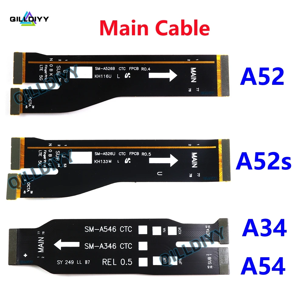 For Samsung Galaxy A52s A52 A54 A34 5G A526B A528B A546 A346 Motherboard Main Board Connector LCD Display USB Flex Cable Parts