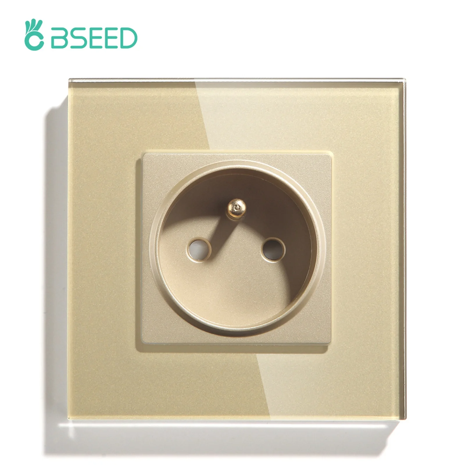 Bseed France Standaard Stopcontact Usb Type-C Oplaadpoort Glaspaneel 20W Snel Opladen Franse Socket 110-250V