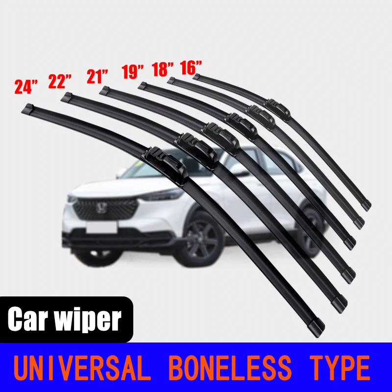 2Pcs Car Windshield Wiper Blades Hook Universal U-type Soft Rubber Boneless Quiet Durable Car Wipers 18\