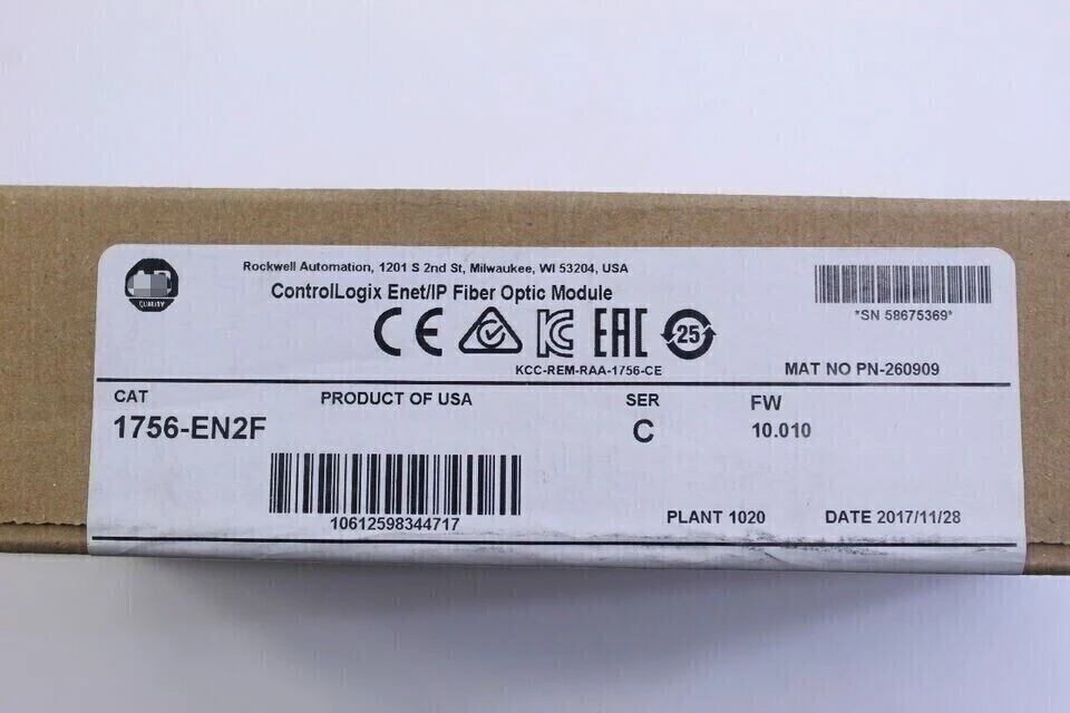 New Factory Sealed AB 1756-EN2F ControlLogix ENET/IP Fiber Optic Module 1756EN2F