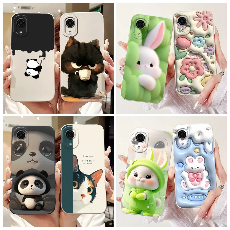 Case For Samsung Galaxy A03 Core Phone Case Creative Rabbit Panda Cartoon Protective Cover For Samsung A03 Core 4G A03Core Coque