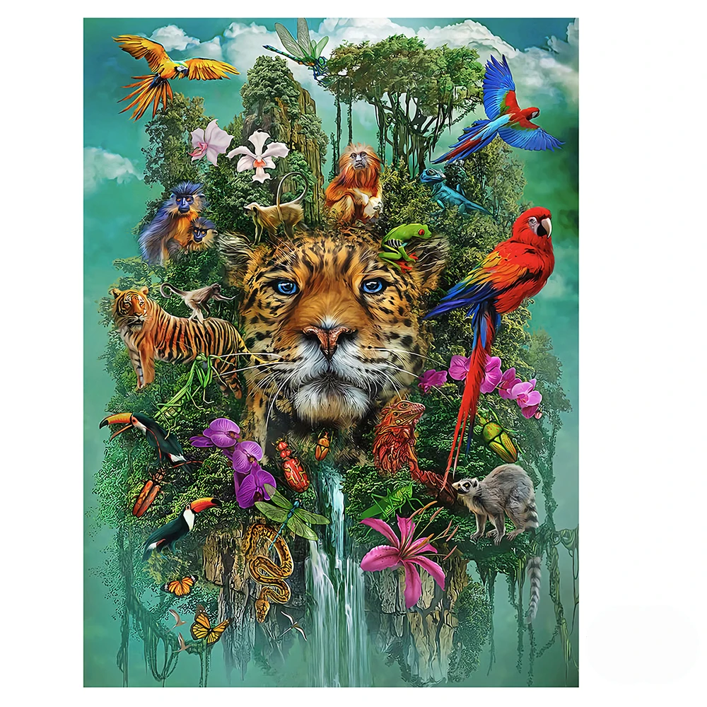 ألغاز الصور المقطوعة الخشبية للبالغين - سلسلة فنية خيالية (حيوانات سحرية، مشاهد غامضة) - ألغاز خشبية ممتازة لديكور المنزل وG