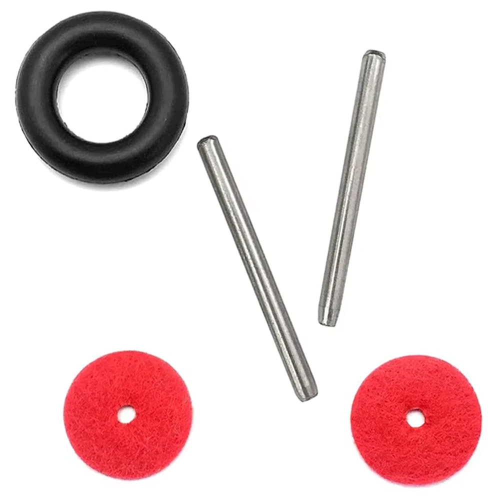 2 uds. De pines de carrete para máquina de coser doméstica de Metal + 1 Uds. De neumático enrollador de bobina + 2 uds. De almohadilla de fieltro de pasador de carrete rojo para máquina de coser Singer