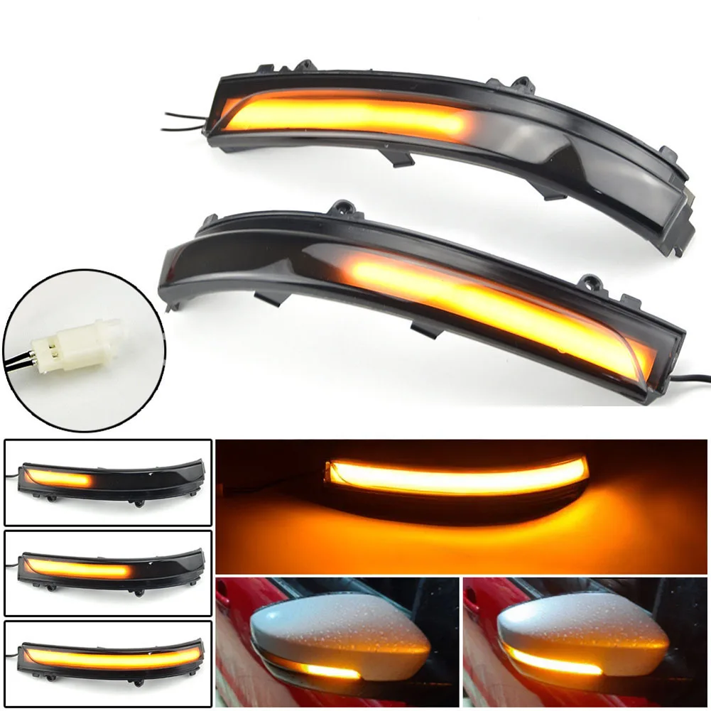 LED Signal Lights Dynamic Turn Signals Car Upgrades Seamless Vehicle Integration Smoked Housing Design For Jetta MK6