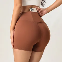 Damskie spodenki sportowe do fitnessu, joga, legginsy z trzema punktami, obcisłe, rozciągliwe, suche legginsy