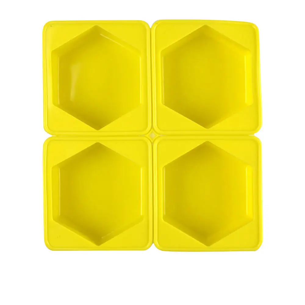 4 Holes Handmade Soap Silicone Mold Round Square Heart-Shaped Diy Candle Chocolate Candy Making Tool Easy To Use 19*14cm