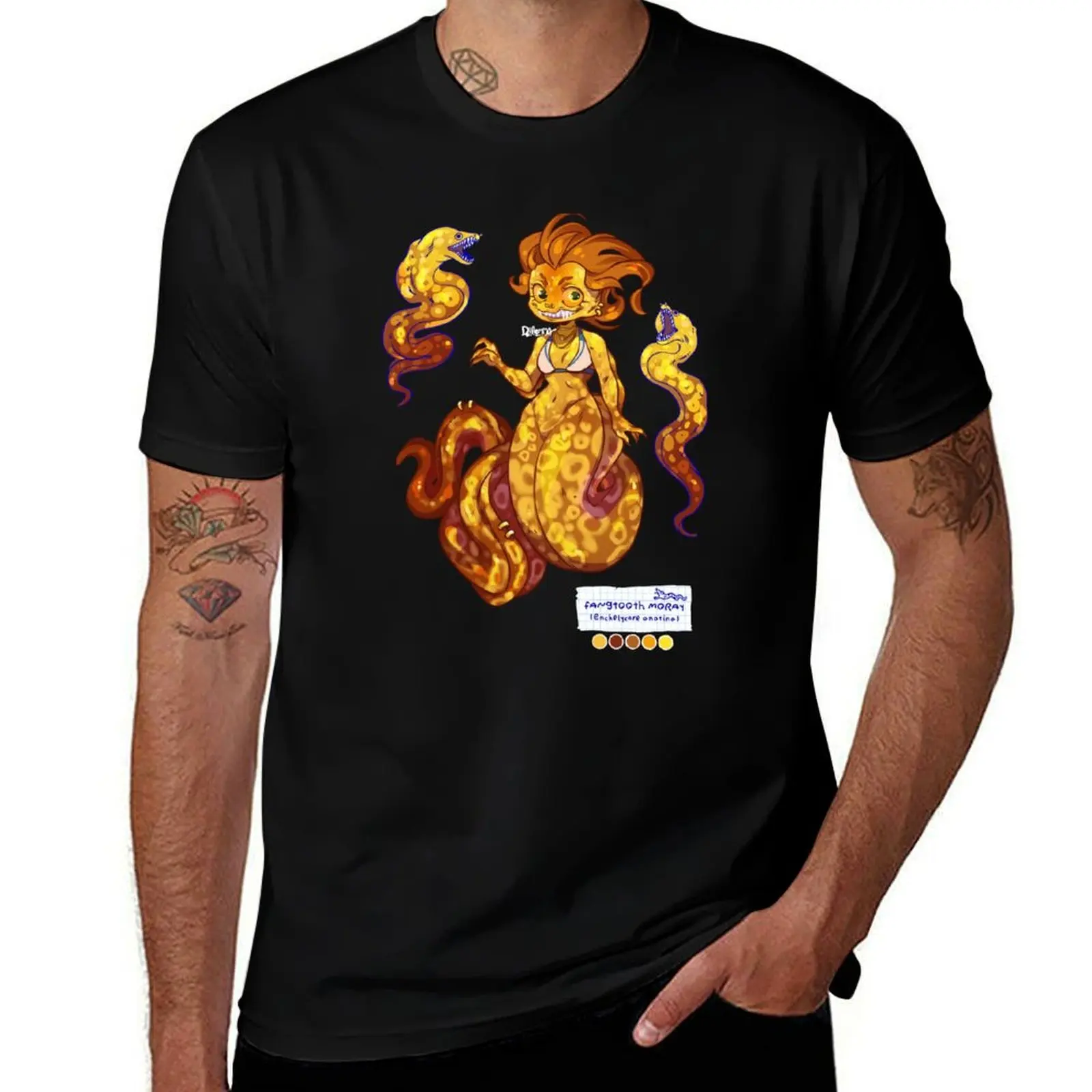 

Fangtooth Moray Eel (Mermay 2024/5) T-Shirt anime anime clothes oversizeds men t shirts high quality