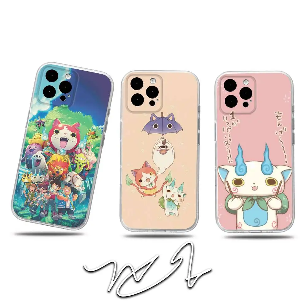 Y-Yokai Watch-es Phone Case For iPhone 17,16,15,14,13,12,11 Pro,Max,Plus,X,XS,XR,SE4,E Mini Transparent Soft Cover