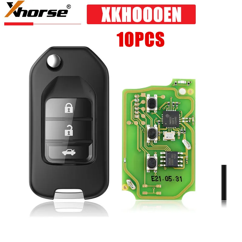 

10PCS/LOT XHORSE XKHO00EN X004 for Honda Style Wire Universal Remote Key 3 Buttons