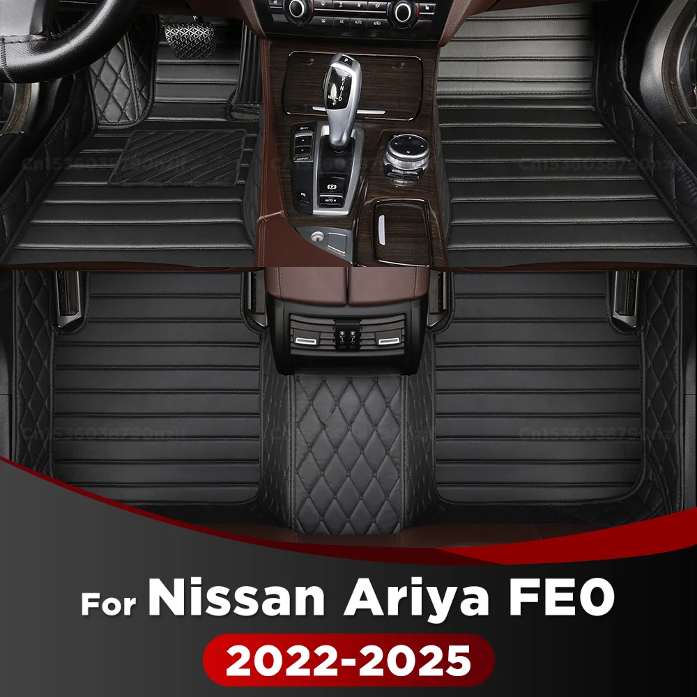 

Автомобильные коврики для Nissan Ariya FE0 2022 2023 2024 2025 всепогодные кожаные напольные коврики, автомобильные коврики по индивидуальному заказу
