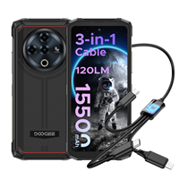 Doogee Fire 6 Power Rugged Phone 6.56'' Hd+/90Hz 8Gb+256Gb Android 14 15500Mah Battery 50Mp Camera Mobilephone