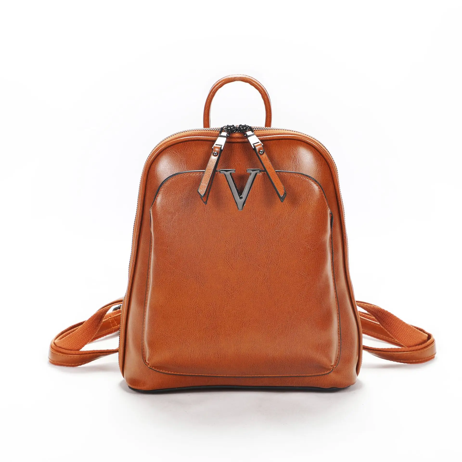 Leather Multifunctional  Cowhide  Restoring Ancient Ways New Capacity Cowhide  Personality  Women's Backpack