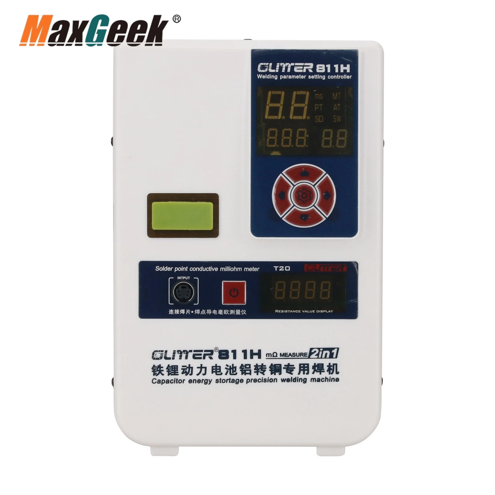 Maxgeek 811H 42KW Industrial Spot Welder Dual Function for Spot Welding Machine and Resistance Measurement