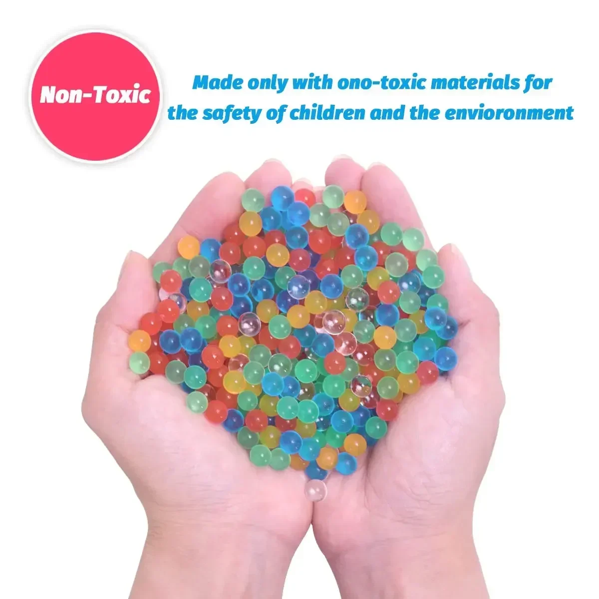 Bolas de agua de Gel Blaster 100000 Uds. Paquete de 2 bolas de Gel de 7-8mm munición Compatible con pistola de Gel agua Blasters Splatter Gall Orbez