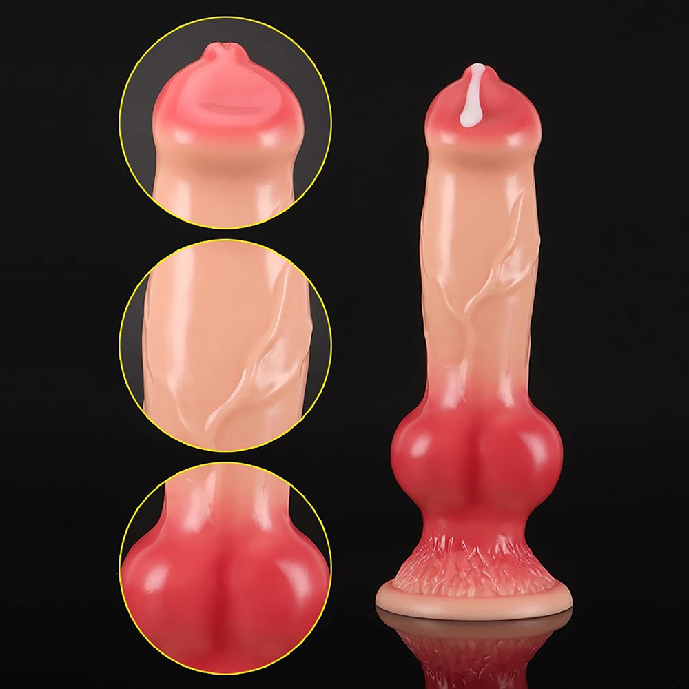 Huge Animal Dildo Realistic Big Dog Dildos Vaginal Anus Stimulator Anal Plug Penis with Sucker Masturbator for Women and Men