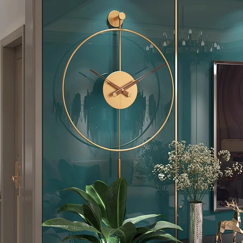 Luxury Aesthetic Wall Clocks Modern Bedrooms Minimalist Round Wall Watch Restaurant Nordic Reloj De Pared Ornaments Home Decor