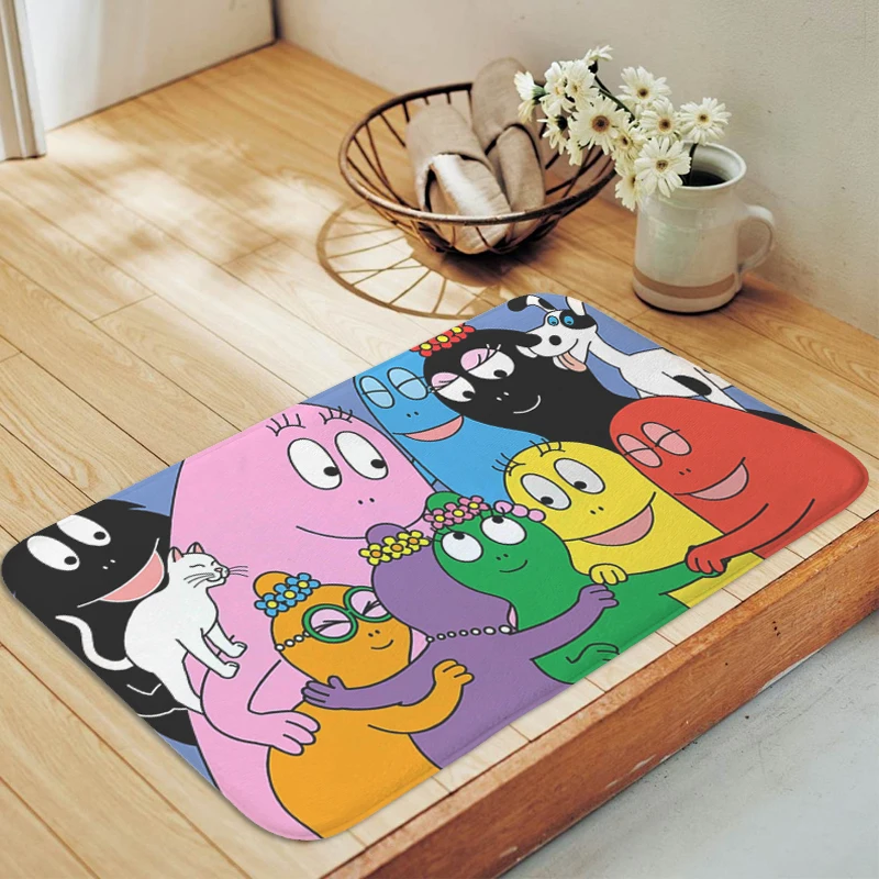 

Porch Foot Mat Non-slip B-Barbapapas Kitchen Bedroom Rug Entrance Door Doormat Balcony Hallway Corridor Carpet Slip-resistant