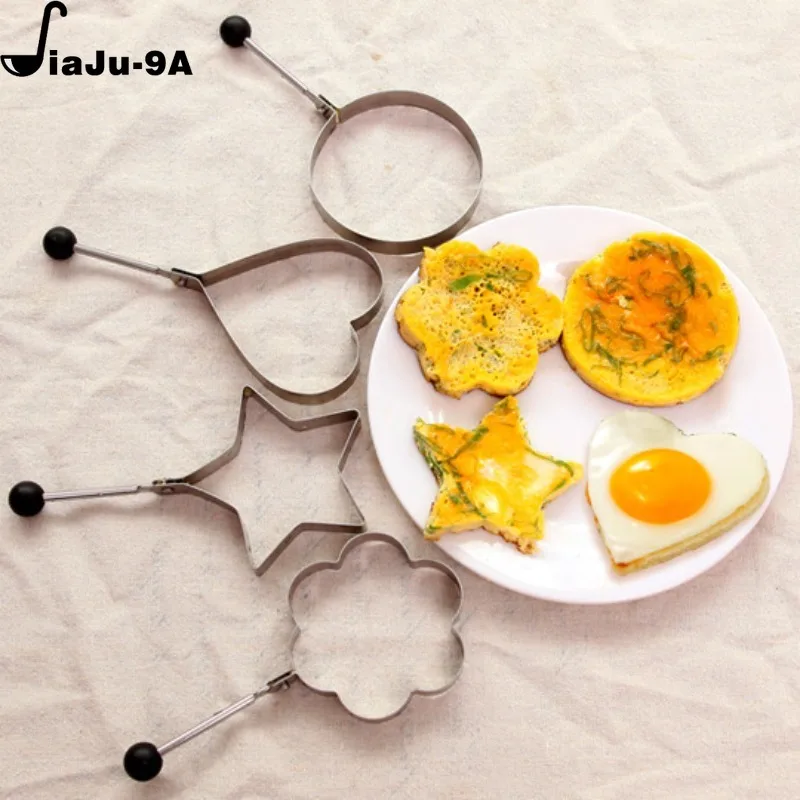 Stainless Steel Creative Egg Shaper Mold DIY Breakfast Ham Deep Frying Pancake Rings Sandwich Non-stick Kitchen Cooking Accessor