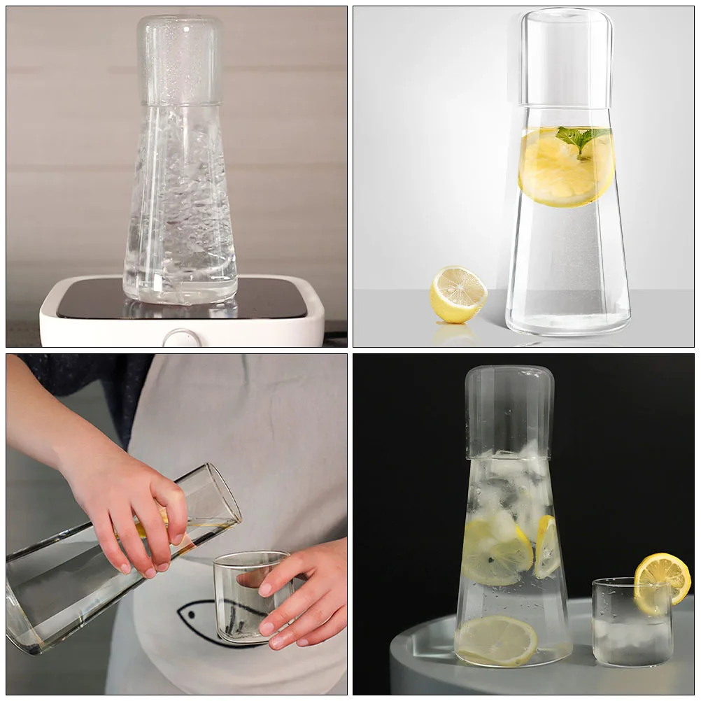 

1Set Cold Water Jug Glass Water Kettle Transparent Large Capacity Cooling Pitcher Food Safe Beverage Holder Household Dinner
