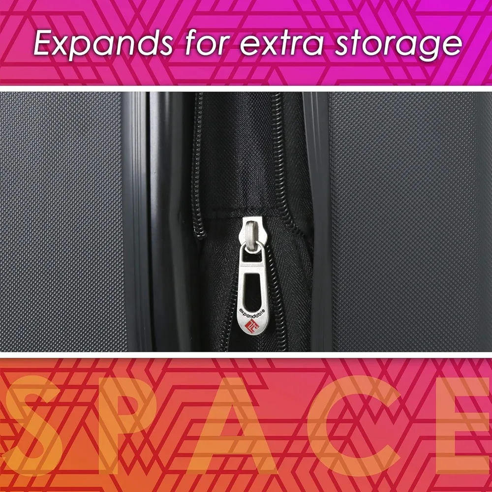 Expandable 20" Carry-On Hardside Spinner Luggage with 360° Wheels, Teal - Perfect for Travelers