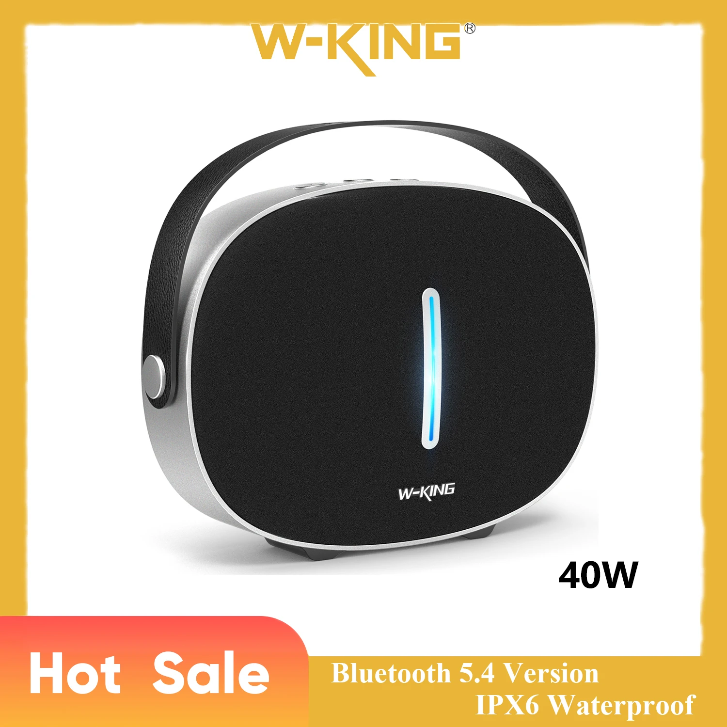 

Портативная Bluetooth-колонка W-King T8II, 40 Вт, громкий стереозвук, 2 басовых радиатора, для вечеринок, отдыха на природе, кемпинга, беспроводной бумбокс