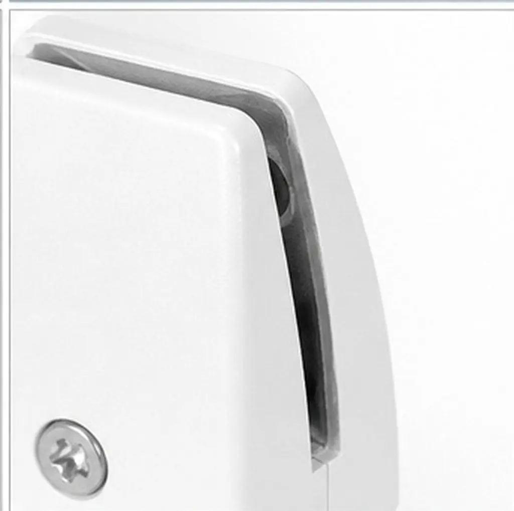 4Pcs Premium Aluminum Desk Privacy Screen Clamp Set Versatile Desk Divider Bracket for Office Sneeze Guard Panel Support Clip