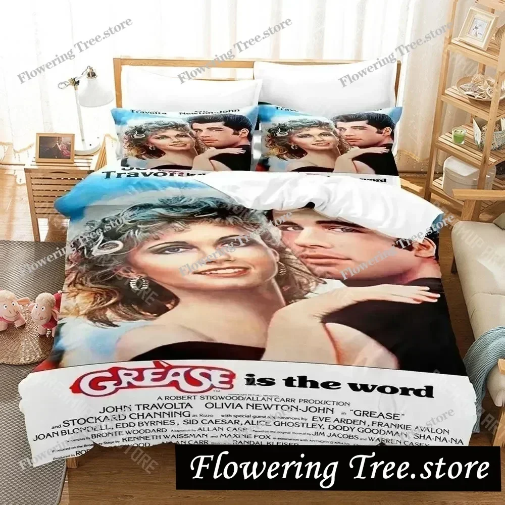 

3D Print Grease Bedding Set Boys Girls Twin Queen King Size Duvet Cover Pillowcase Bed boys Adult Home Textileextile029963