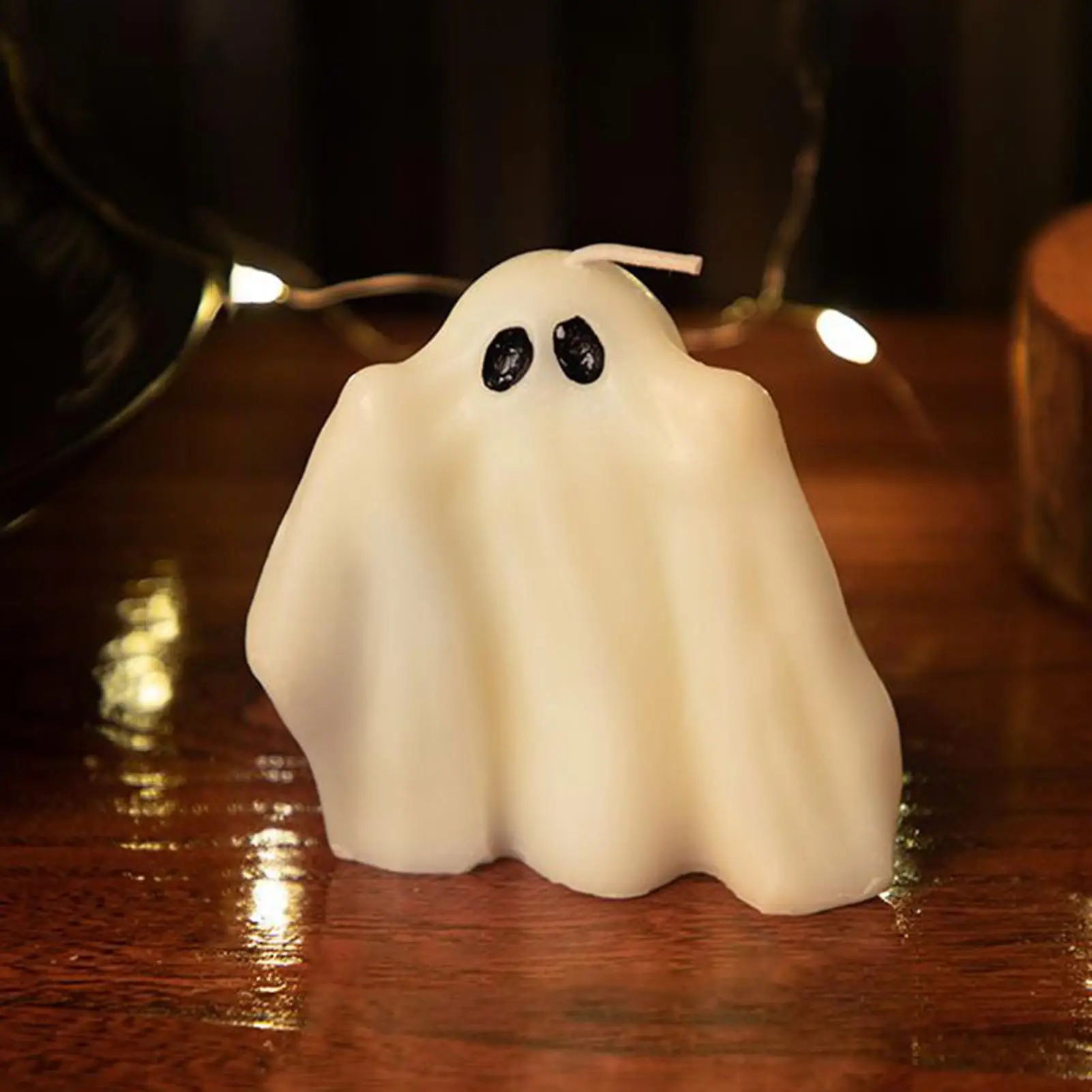 Geisterkerzen, 6 Stück, Halloween-Geisterkerzen, Tischdekoration, Feiertagsornament für Herzstück, Spukhaus, Küche, Schlafzimmer