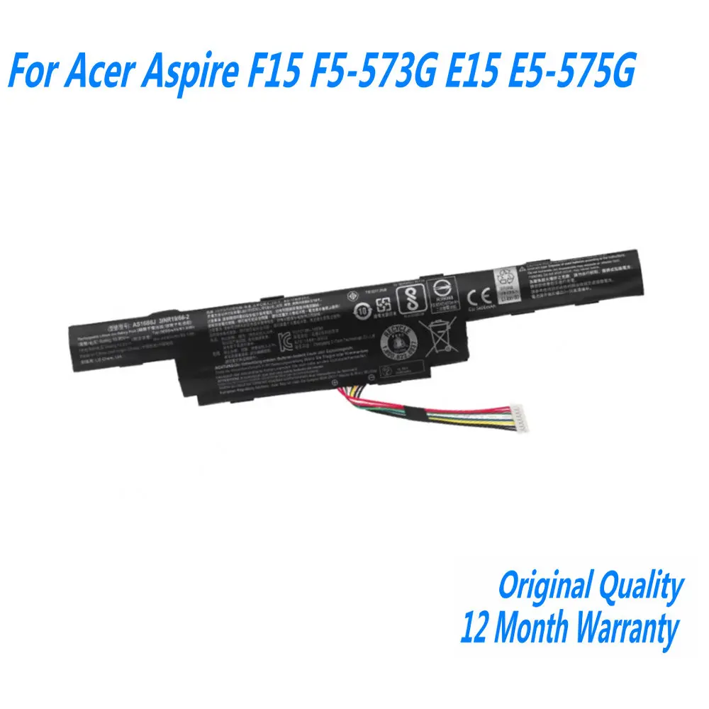 New 10.95V 5600mAh AS16B5J AS16B8J Laptop Battery For Acer Aspire F15 F5-573G E15 E5-575G-51VI/53VG