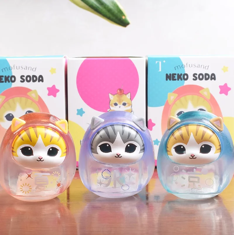 

Mofusand летние прозрачные молитвы Damo для удачи, игрушка Roly-Poly, слепая коробка, модные игрушки, украшение для рабочего стола, подарки-сюрпризы