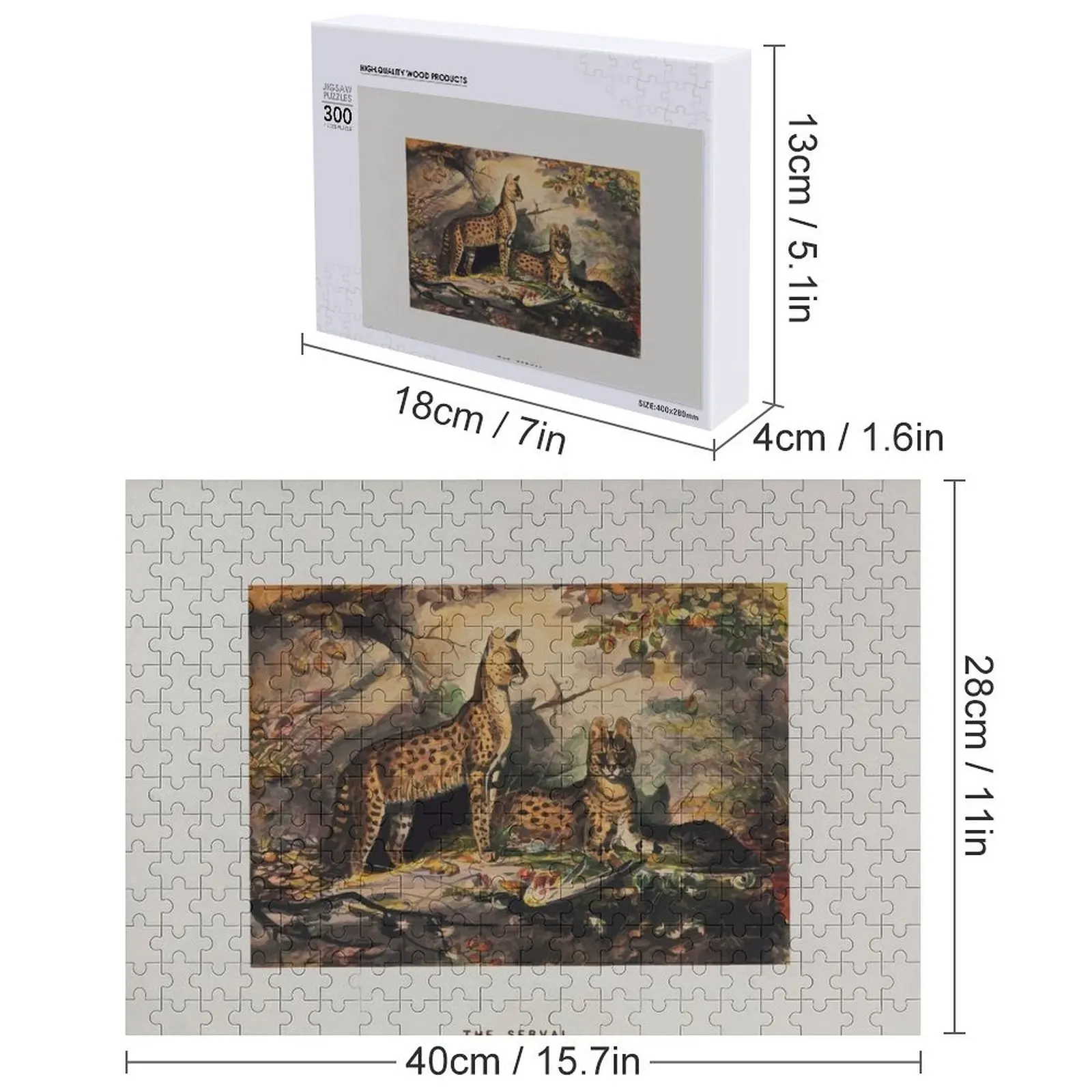 Szkice zoologiczne Josepha Wolfa 1861-1867 008 Puzzle Serval Anime Personalizowane Puzzle dla Dzieci Puzzle ze Zdjęciem